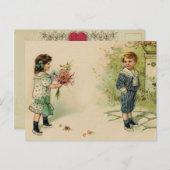 Carte postale vintage Valentine (Devant / Derrière)