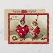 Carte postale vintage Valentine (Devant / Derrière)
