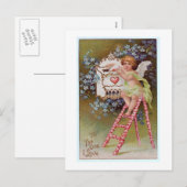 Carte postale vintage Valentine (Devant / Derrière)