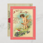 Carte postale vintage Valentine (Devant / Derrière)