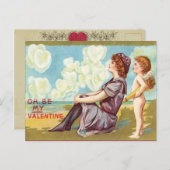 Carte postale vintage Valentine (Devant / Derrière)