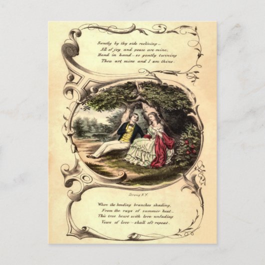 Carte postale vintage Valentine (Devant)