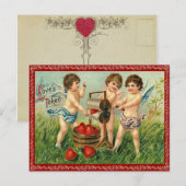 Carte postale vintage Valentine (Devant / Derrière)