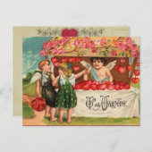 Carte postale vintage Valentine (Devant / Derrière)