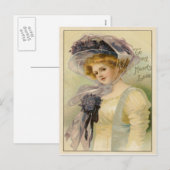 Carte postale vintage Valentine (Devant / Derrière)