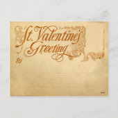 Carte postale vintage Valentine (Dos)