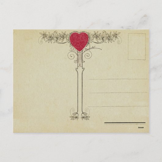 Carte postale vintage Valentine (Dos)