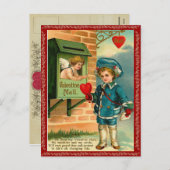 Carte postale vintage Valentine (Devant / Derrière)