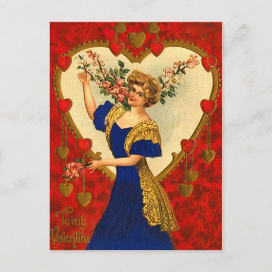 Carte postale vintage Valentine (Devant)