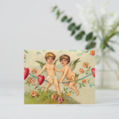 Carte postale vintage Valentine Angels (Debout devant)