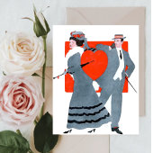 Carte Postale Vintage Valentine Couple