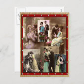 Carte postale vintage Valentine Couples in Love (Devant / Derrière)