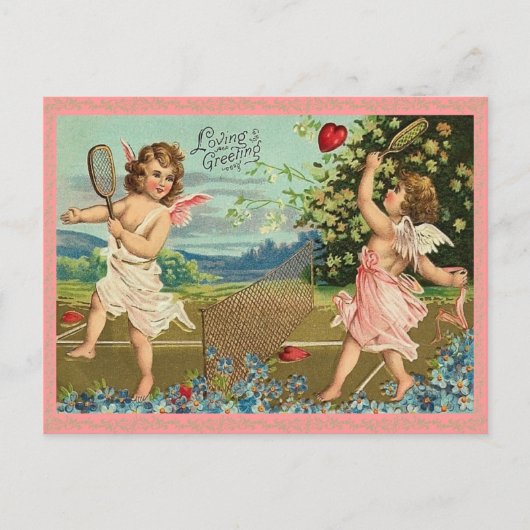 Carte postale vintage Valentine Cupid (Devant)