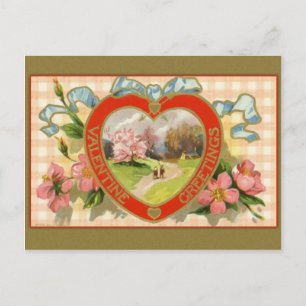 Carte postale vintage Valentine Heart