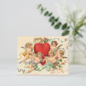 Carte postale vintage Valentine Playt Cherubs (Debout devant)