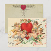 Carte postale vintage Valentine Playt Cherubs (Devant / Derrière)