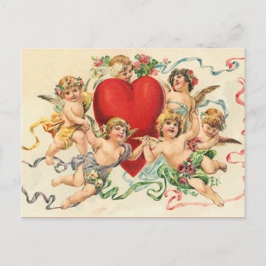 Carte postale vintage Valentine Playt Cherubs (Devant)