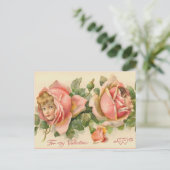 Carte postale vintage Valentine Rose Rose Féeries (Debout devant)