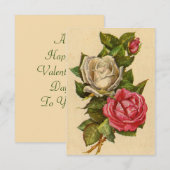 Carte postale vintage Valentine Roses (Devant / Derrière)