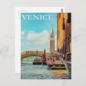 Carte Postale Vintage Venice (Devant / Derrière)