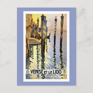 Carte postale vintage Venise Italie Travel