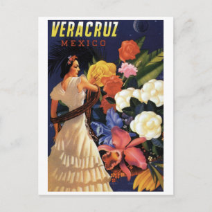 Carte Postale Vintage Veracruz Mexique Travel