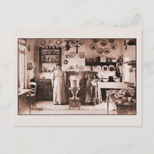 Carte Postale Vintage véritable maison belge de gaufre et crêpes