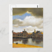 Carte Postale Vintage Vermeer, view of Delft (Devant / Derrière)