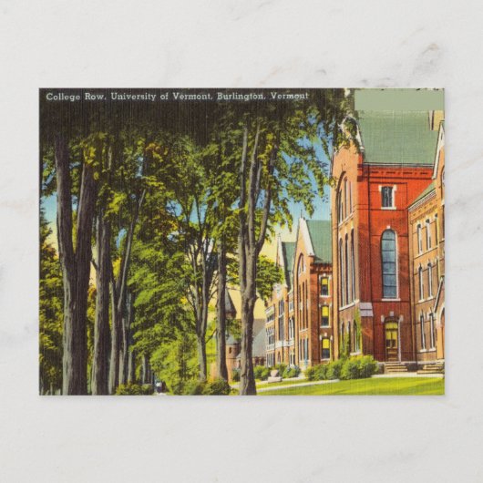 Carte Postale Vintage, Vermont, Burlington, Vermont (Devant)