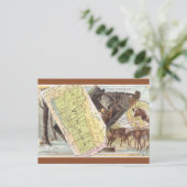 Carte Postale Vintage Vermont Map (Debout devant)