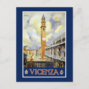 Carte Postale Vintage Vicenza Italie Travel