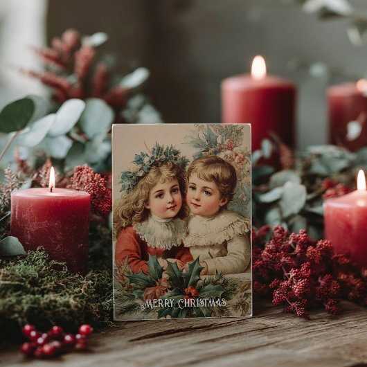 Carte Postale Vintage Victorian Christmas Postcard