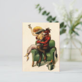 Carte postale vintage Victorian Devil and Woman (Debout devant)