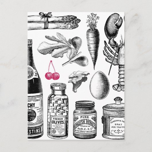 Carte Postale Vintage Victorian Foodie (Devant)