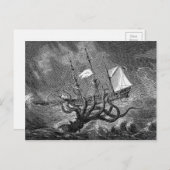Carte postale vintage Victorian Kraken (Devant / Derrière)
