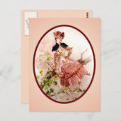 Carte postale vintage Victorian Lady (Devant / Derrière)