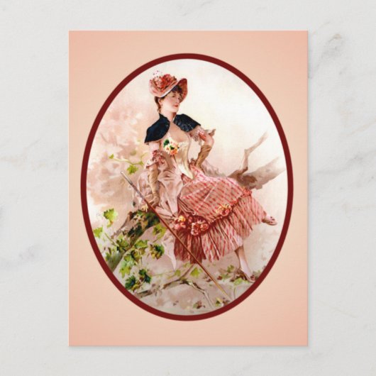 Carte postale vintage Victorian Lady (Devant)