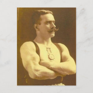 Carte Postale Vintage Victorian Side Show Strongman