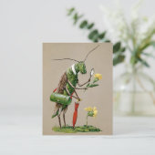 Carte postale vintage victorienne de sauterelle (Debout devant)