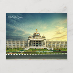 Carte Postale Vintage Vidhana Soudha Bengaluru Karnataka Inde