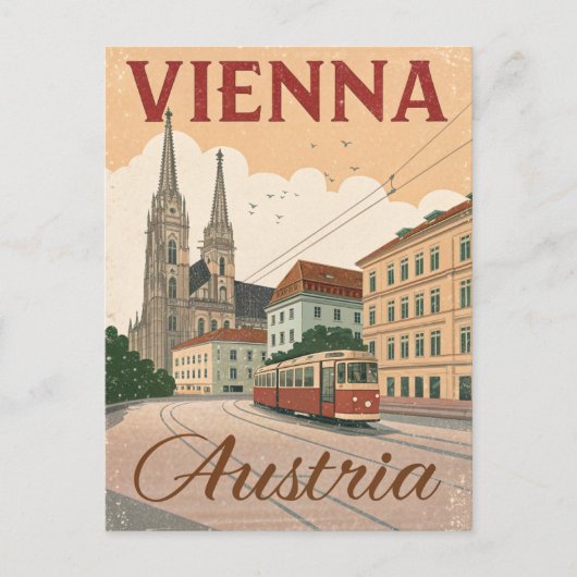 Carte Postale Vintage Vienna Travel (Devant)