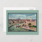 Carte Postale Vintage Vienne Autriche Danube (Devant / Derrière)