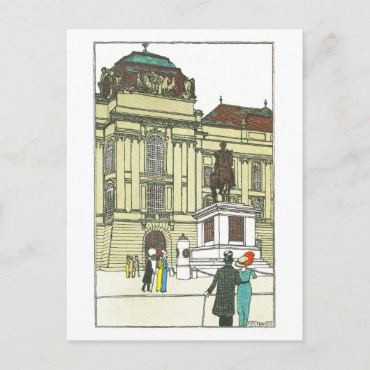 Carte postale vintage Vienne Josefsplatz (Devant)