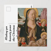 Carte Postale Vintage Vierge et Anges Enfants Noël (Devant / Derrière)