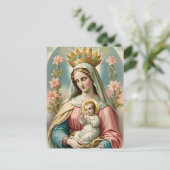 Carte postale vintage Vierge Marie (Debout devant)