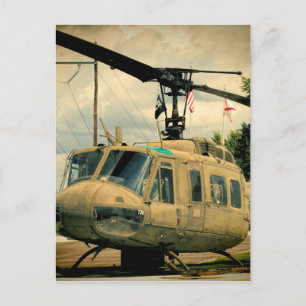 Carte Postale Vintage Vietnam Era Euh-1 Huey Hélicoptère militai