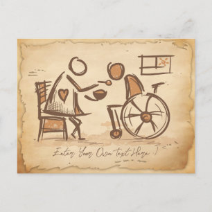 Carte Postale Vintage Vieux Mode Aide-soignant, Infirmière