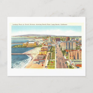 Carte Postale Vintage View of Long Beach, Californie,