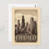 Carte Postale vintage ville de chicago (Devant / Derrière)