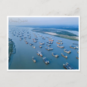 Carte Postale Vintage ville de voyage Chittagong Bangladesh vaca